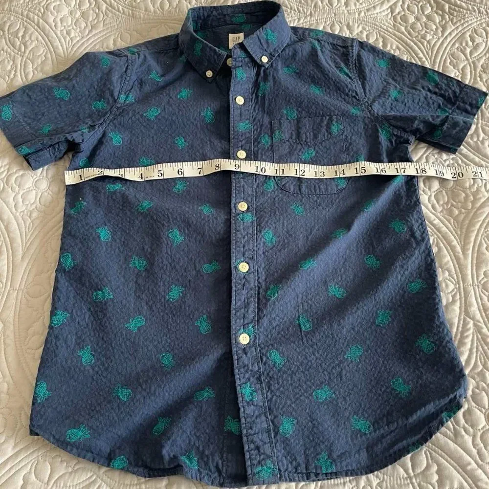 Casual Gap Slim Button-down Short Sleeve Shirts for Boys 10 Y